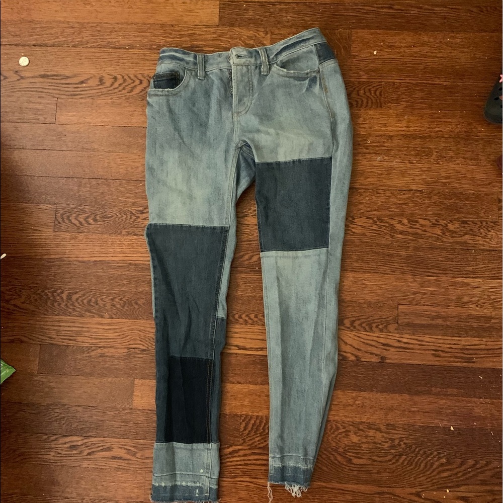 Free People Patchwork Jeans